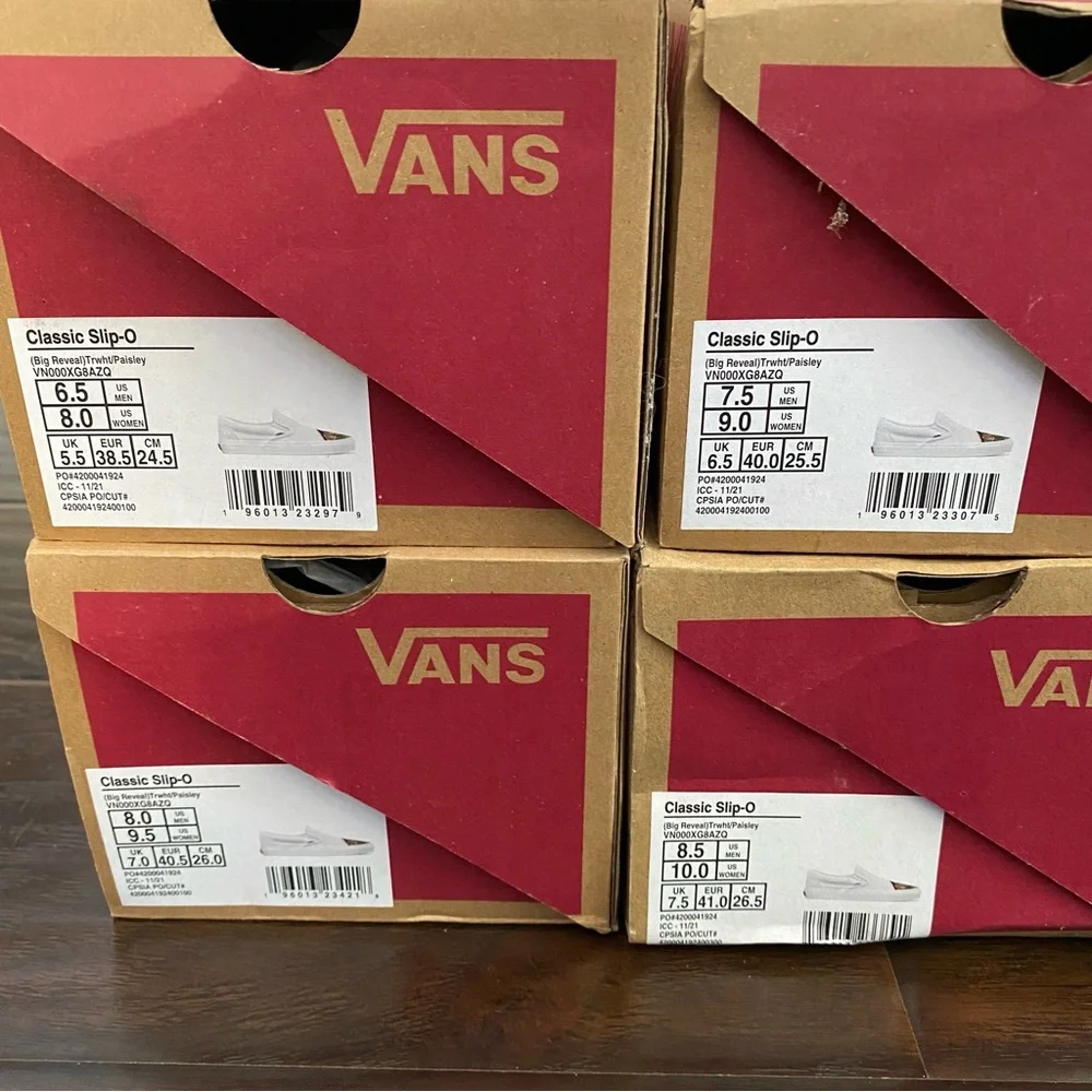 New With Box Vans Women's Classic Slip-O The Big Reveal Sneakers Size Various - Picture 7 of 8